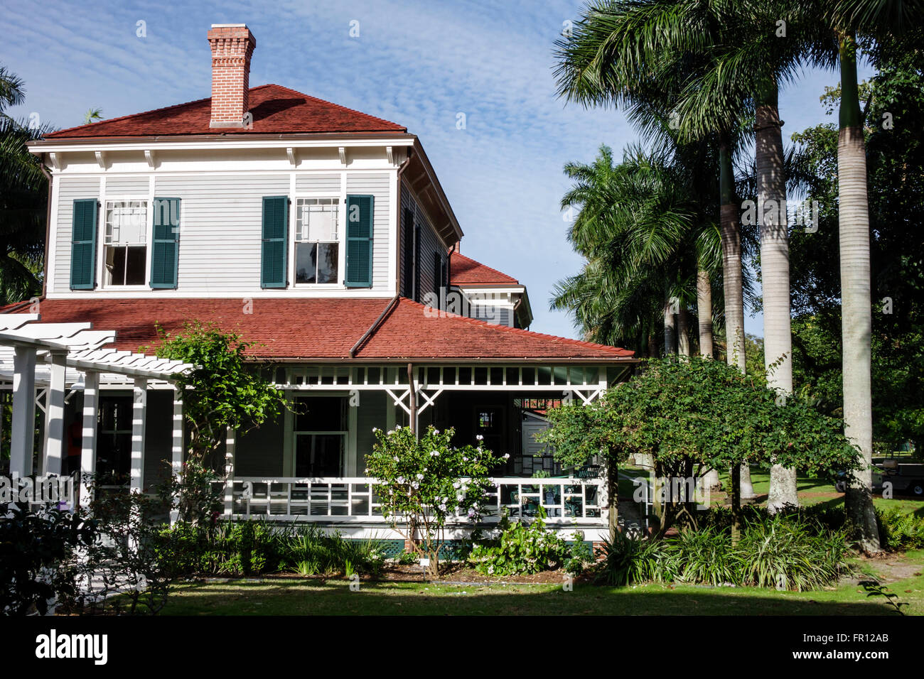 Fort Ft. Myers Florida, Thomas Edison & Henry Ford Winter Estates, historisches Museum, Edison Guest House, FL160209049 Stockfoto