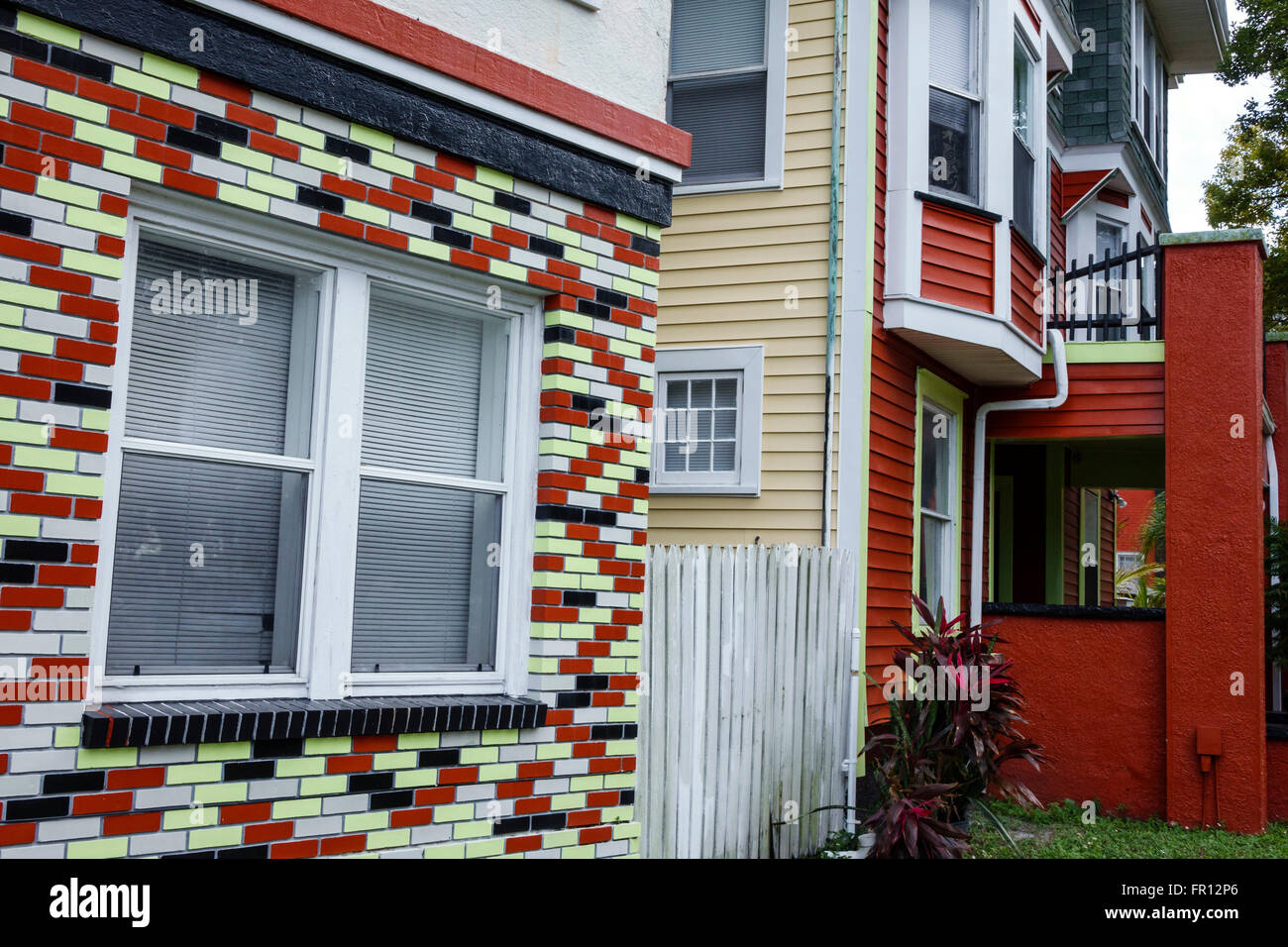 St. Saint Petersburg Florida, Downtown, 5. Street North, Residenzen, Häuser, Stadthäuser, Besucher reisen Reise touristischer Tourismus Wahrzeichen Stockfoto