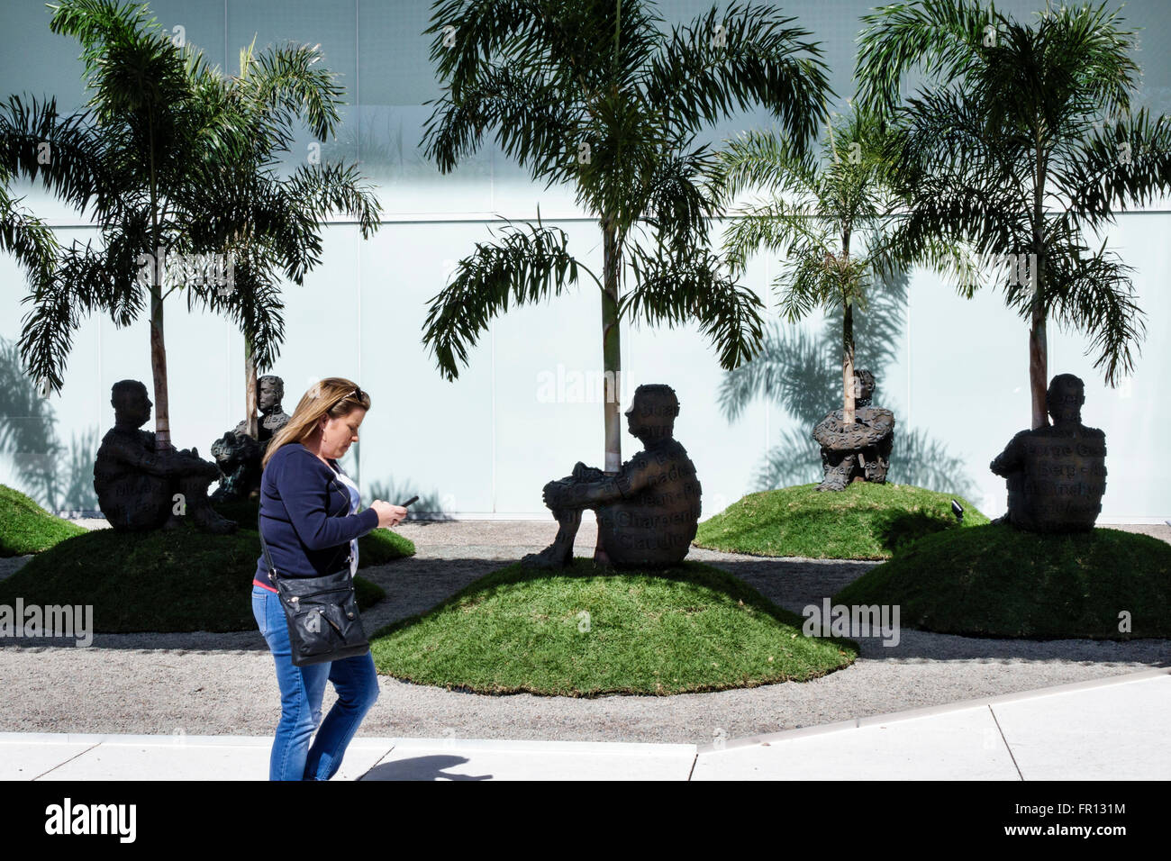 Tampa, Florida, Waterfront Arts District, Tampa Museum of Art, Bronze, Skulptur, das Herz der Bäume, Jaume Plensa, Besucher reisen Reise touristisch tou Stockfoto