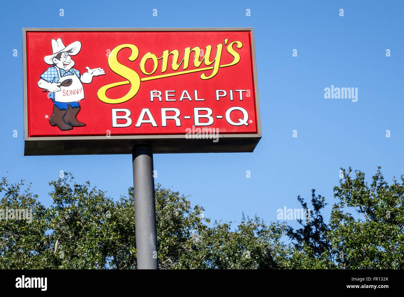 Tampa Florida, Sonny's Real Pit Bar-B-Q, bbq, Grill, Restaurant Restaurants Essen Essen Essen Cafe Cafés, Schild, FL160211033 Stockfoto