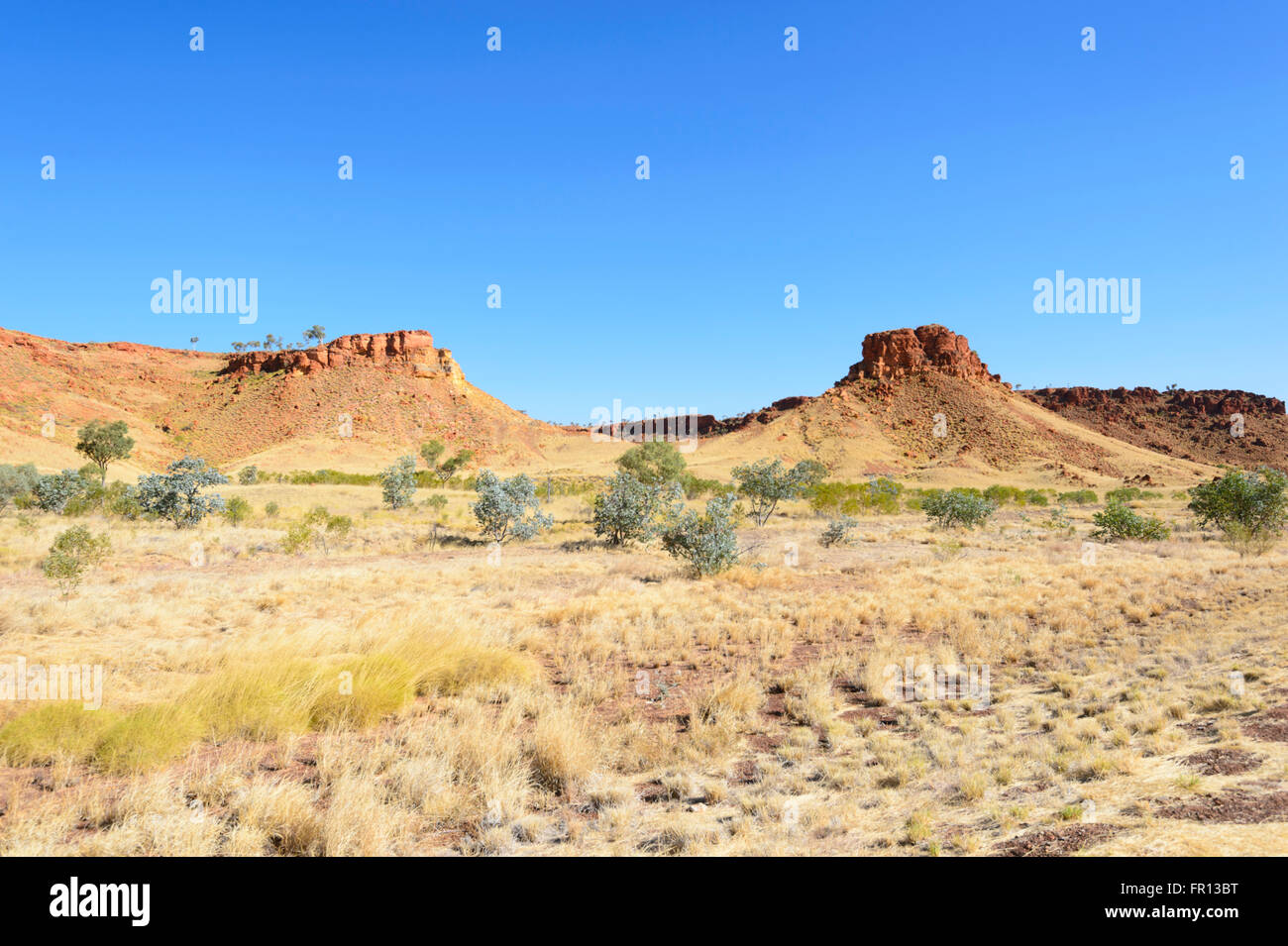 Trockenen Region im Outback von der Great Northern Highway, Western Australia, WA, Australien Stockfoto