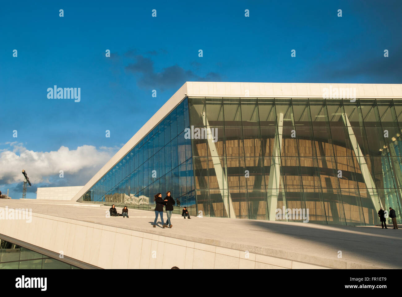 Das Opernhaus Oslo Norwegen Stockfoto