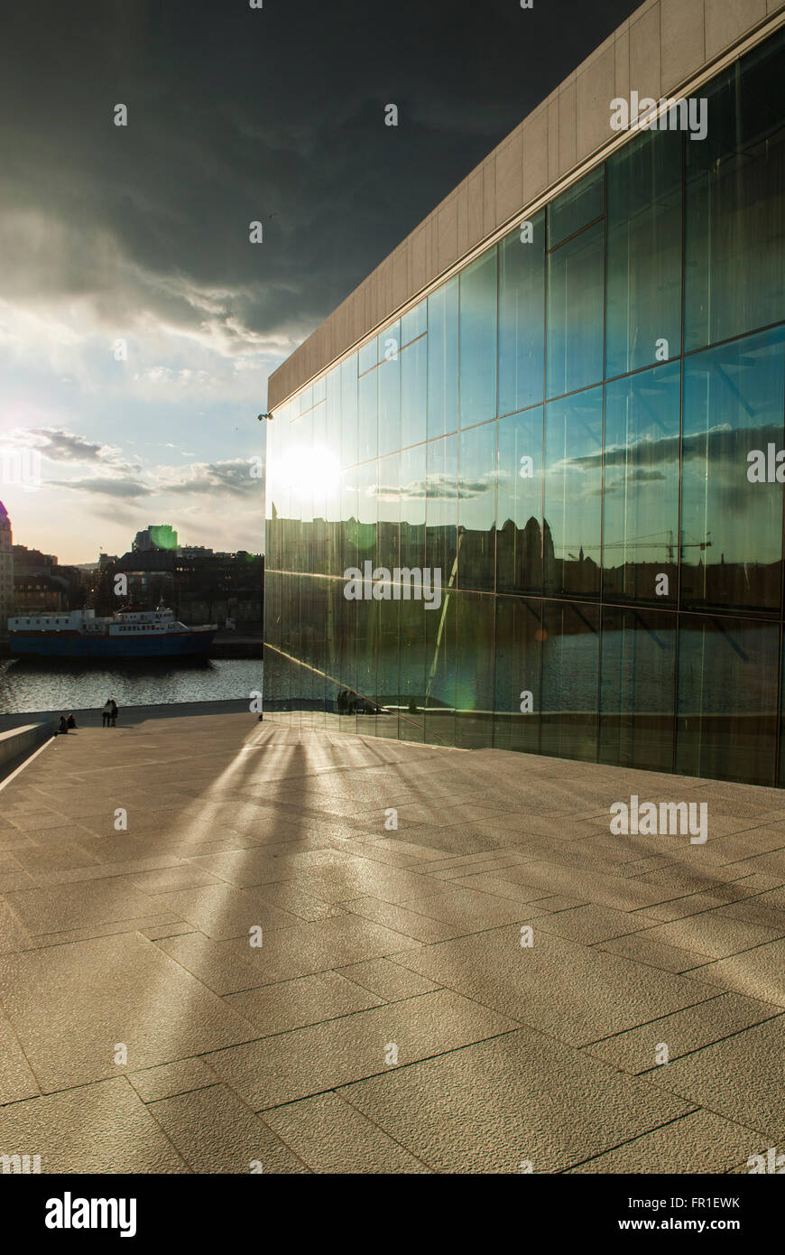 Das Opernhaus Oslo Norwegen Stockfoto