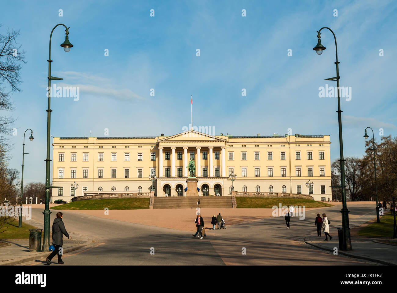 Der königliche Palast bauen Oslo Norwegen Stockfoto