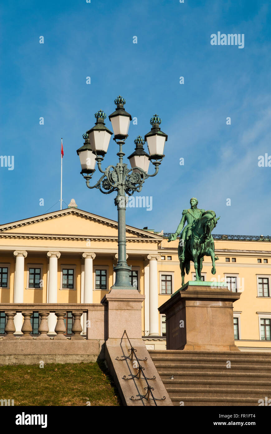 Der königliche Palast bauen Oslo Norwegen Stockfoto