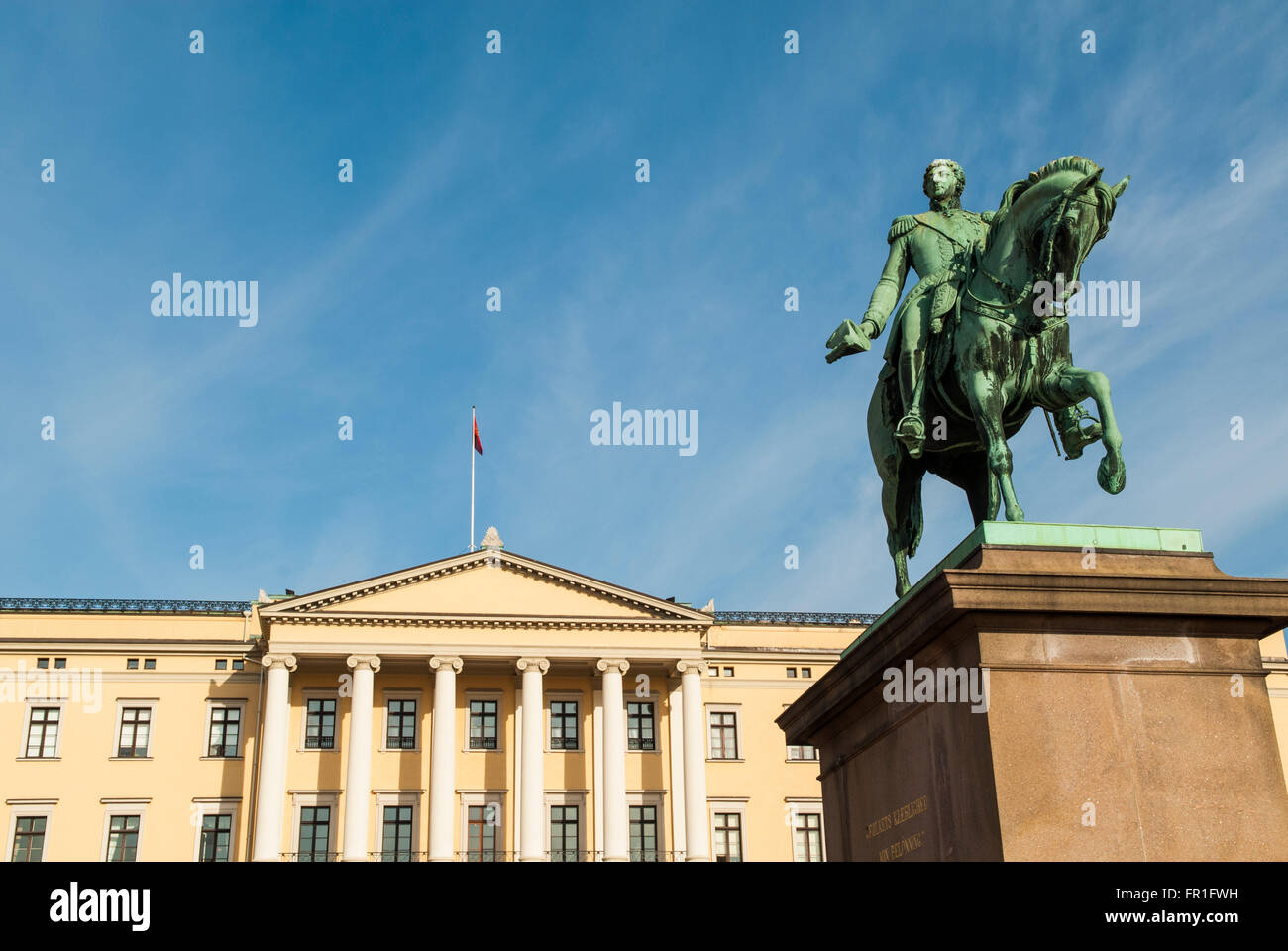 Der königliche Palast bauen Oslo Norwegen Stockfoto