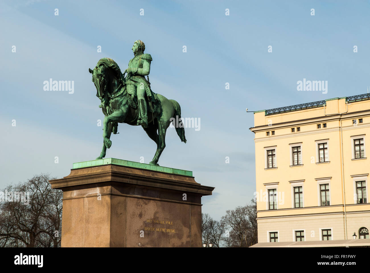 Der königliche Palast bauen Oslo Norwegen Stockfoto