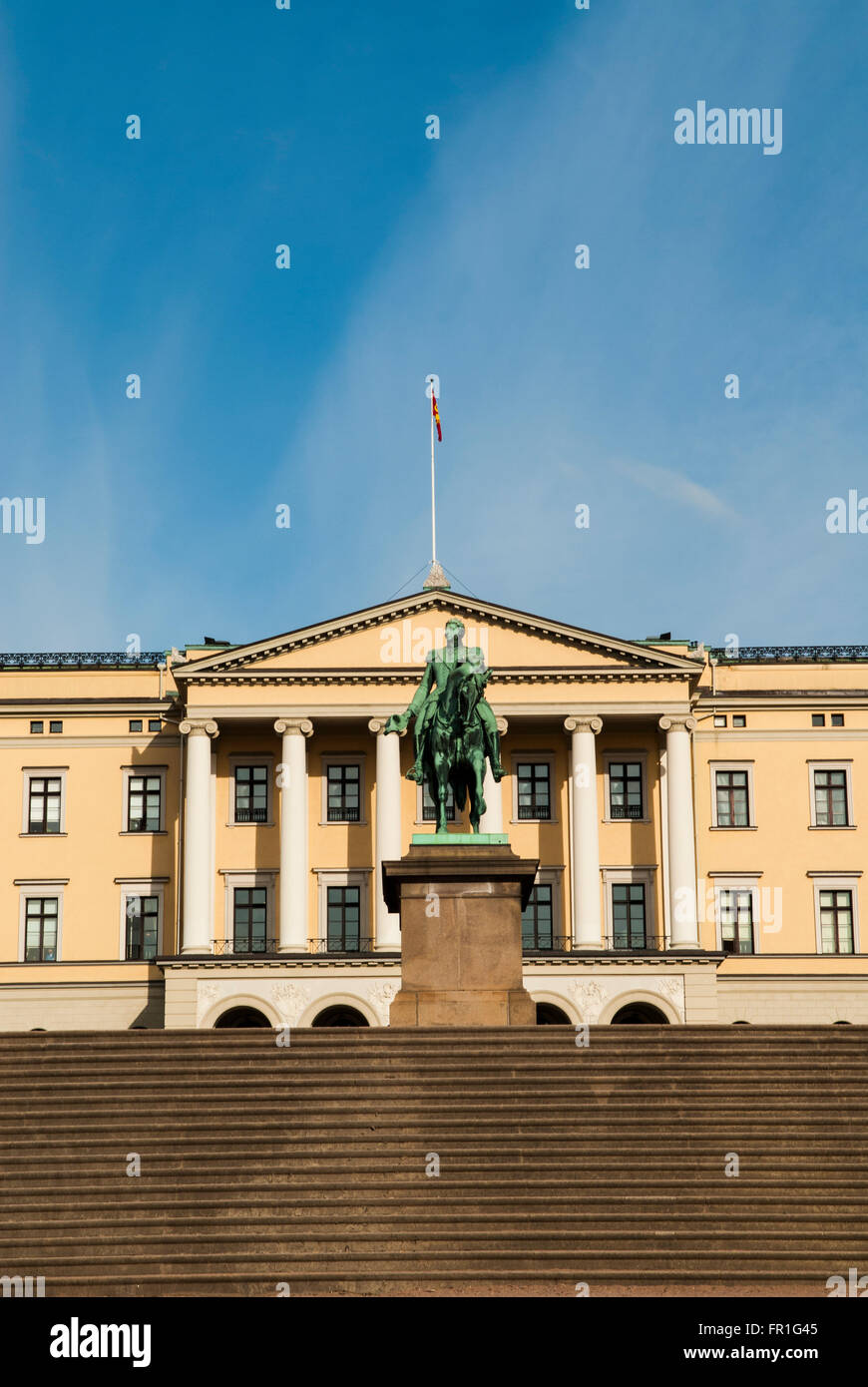Der königliche Palast bauen Oslo Norwegen Stockfoto