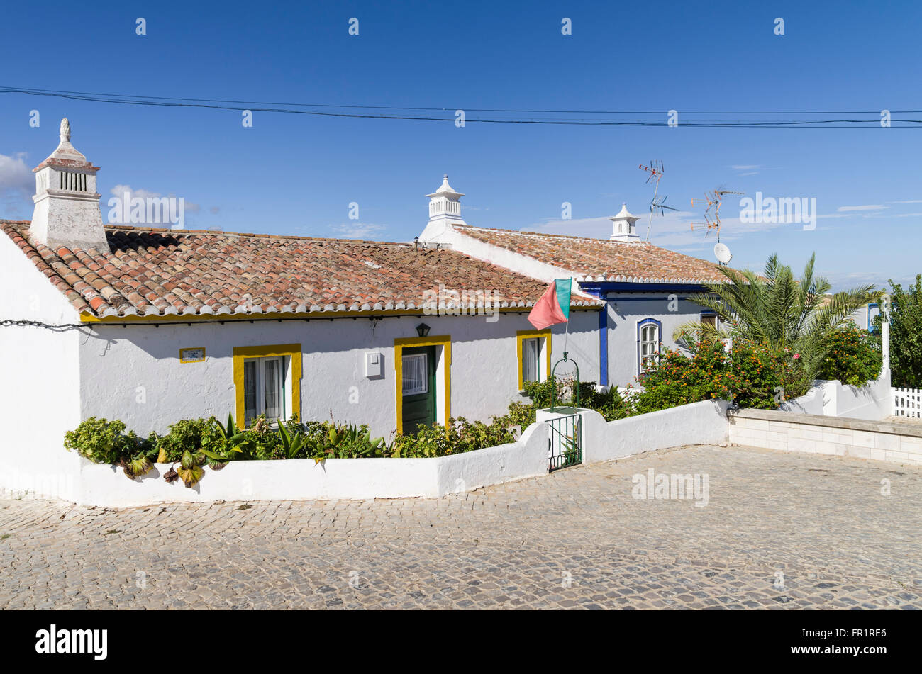 Cacela Stadt, touristischer Ort, bunt, Algarve, Südportugal, Europa Stockfoto