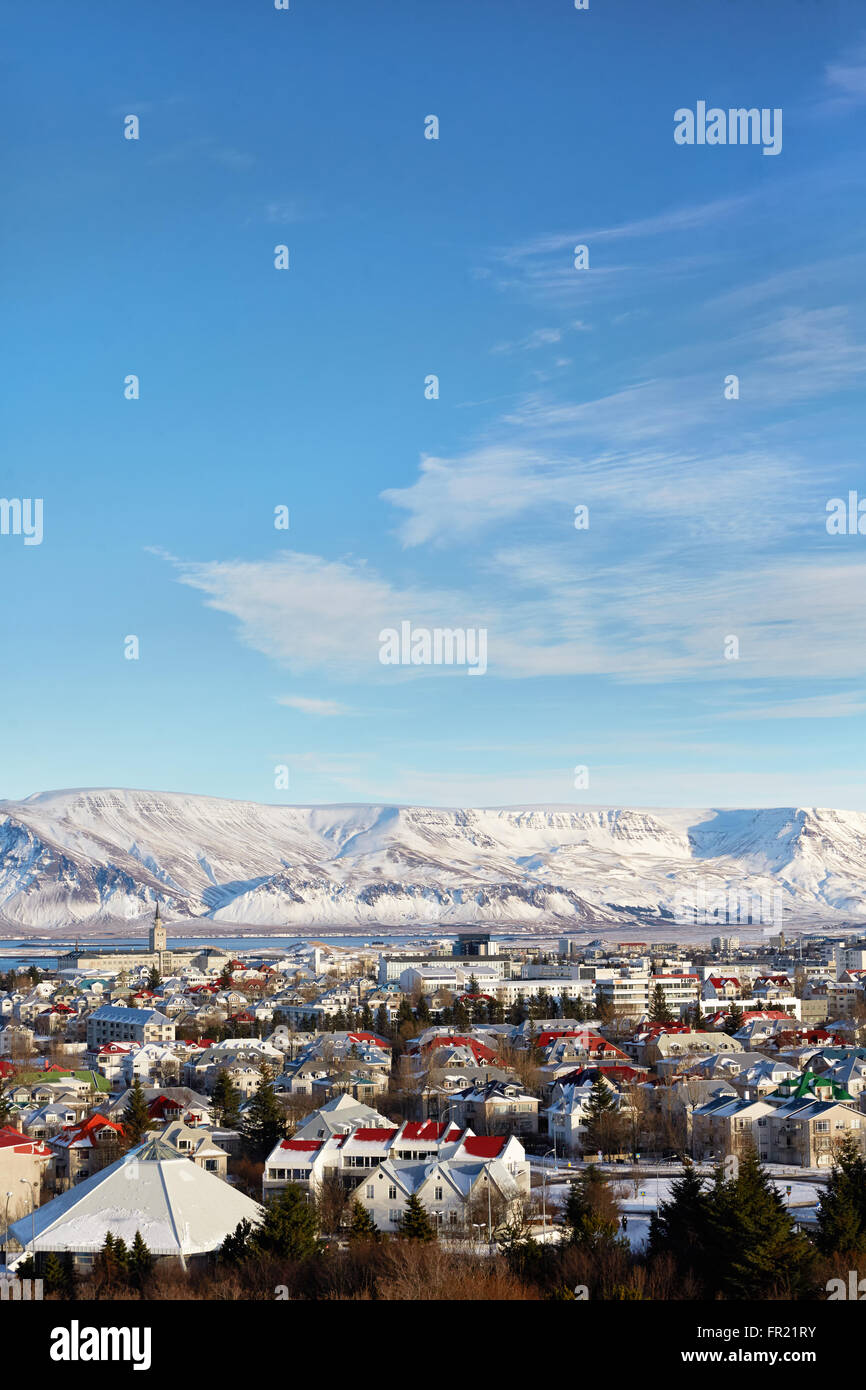 Reykjavik-panorama Stockfoto