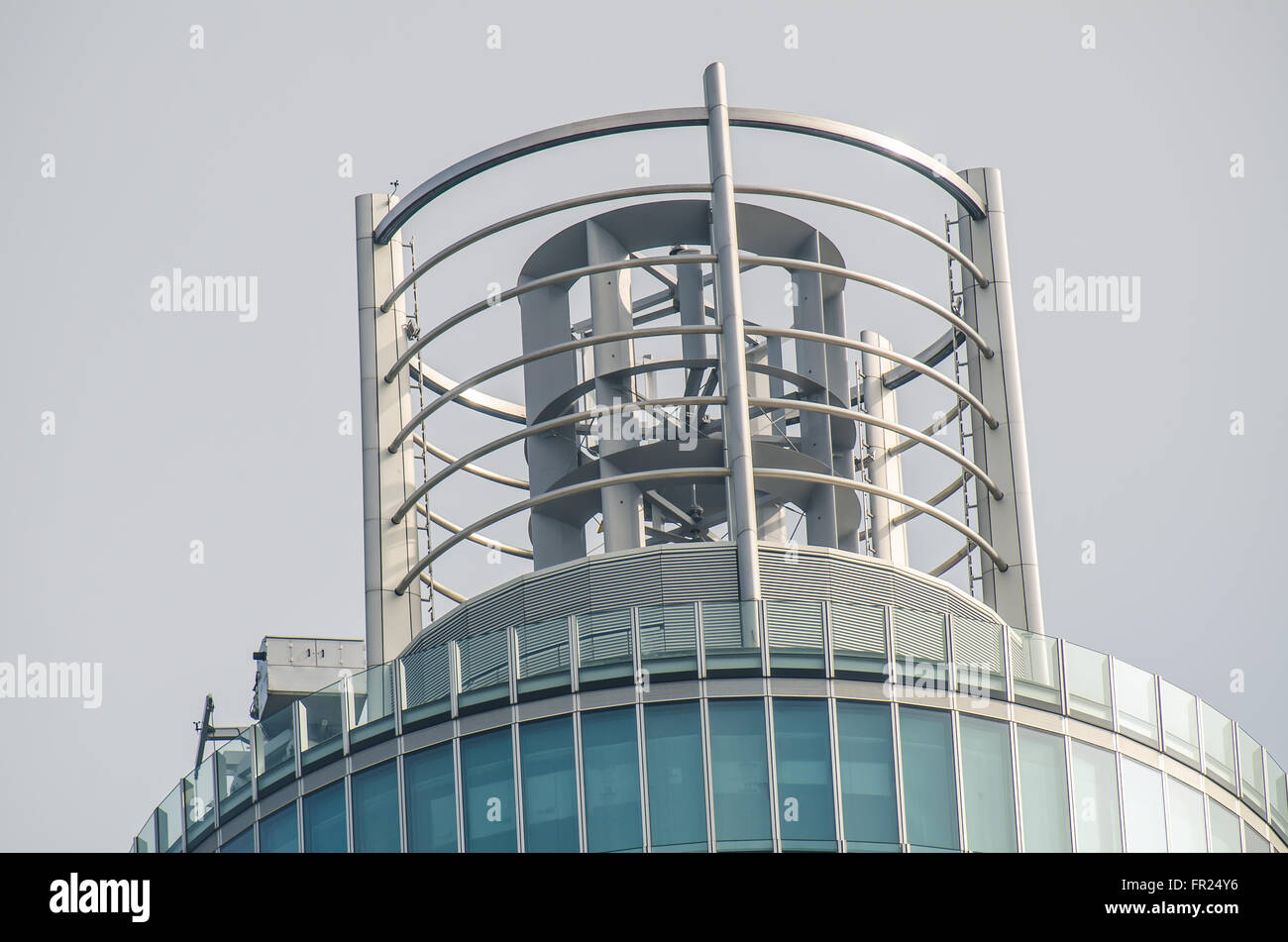 Der St George Wharf Tower, auch bekannt als Vauxhall Tower, ist ein Wohnhochhaus in Vauxhall und Teil der St George Wharf. Umweltfreundliches Design Stockfoto