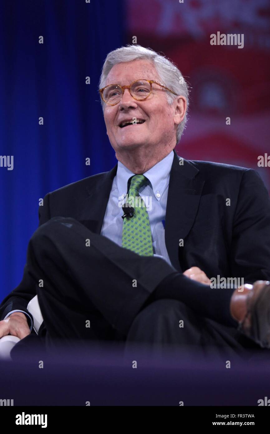 Politischer Kommentator und Autor Fred Barnes während der amerikanischen Konservativen Union CPAC Jahreskonferenz am National Harbor 4. März 2016 in Oxon Hill, Maryland. Stockfoto