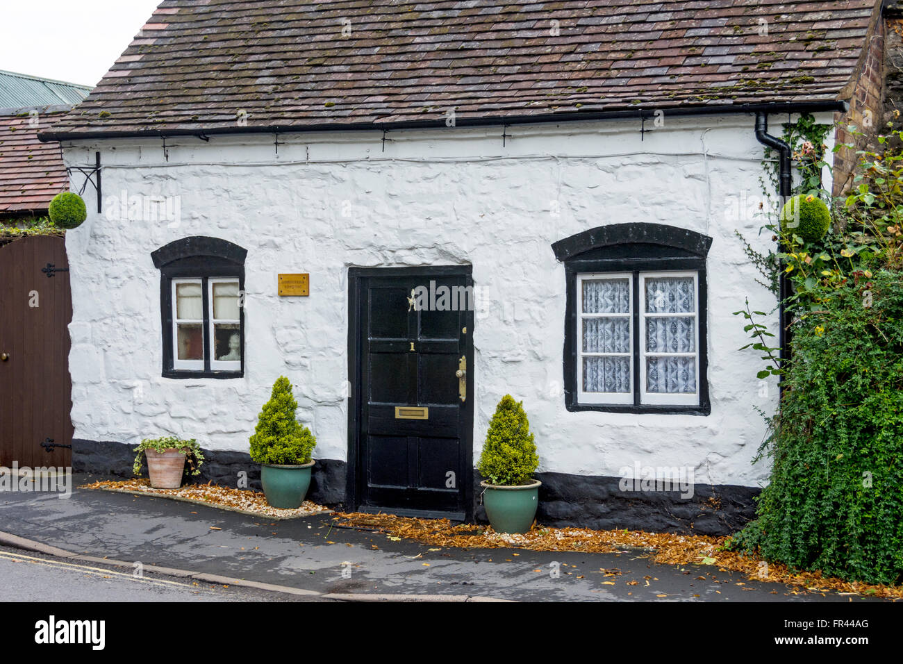 Kleines Häuschen am Stadtrand von Much Wenlock, Shropshire, England, UK Stockfoto