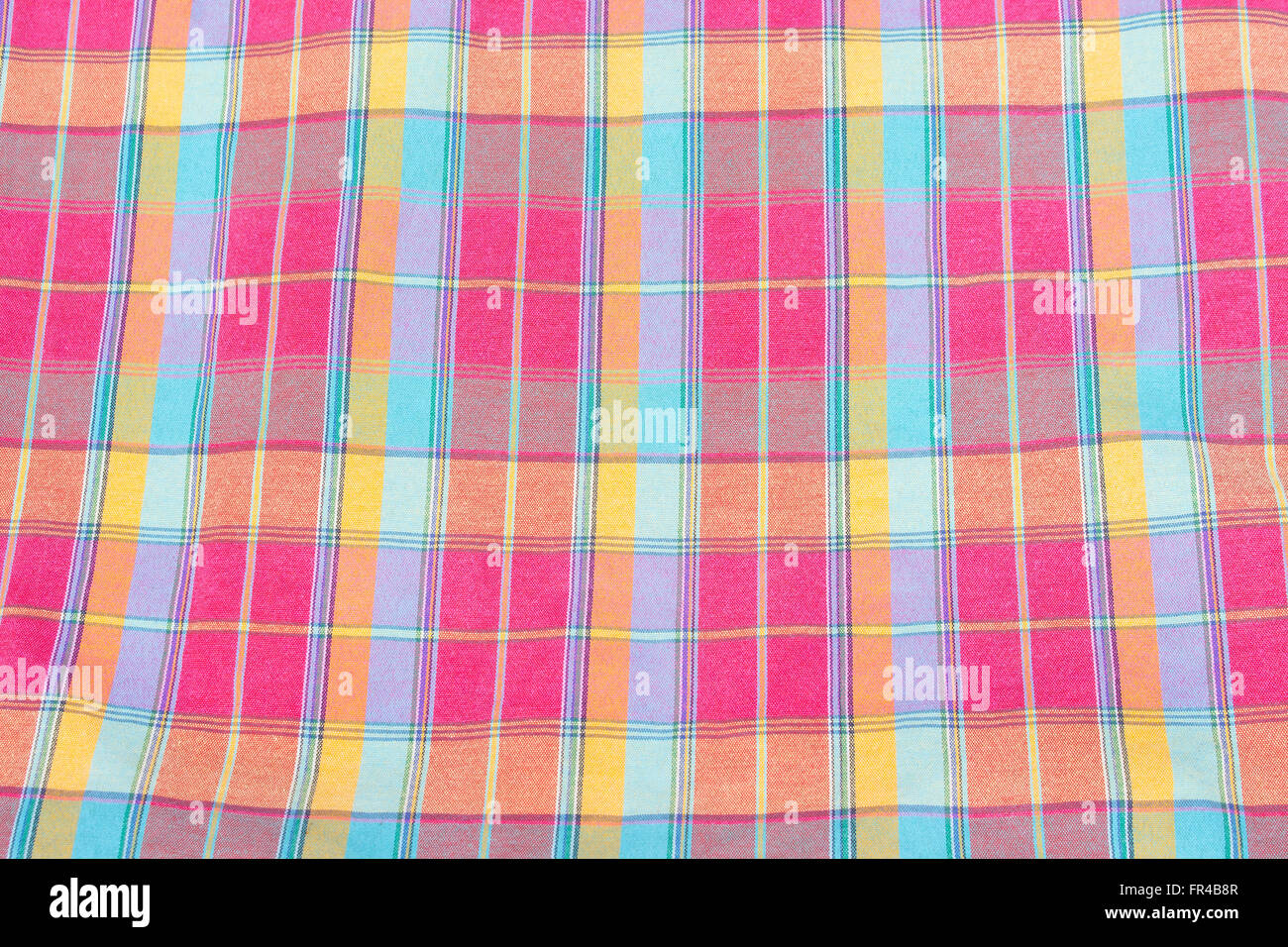 Bunte Scott und Linie hautnah Stoff. Stockfoto