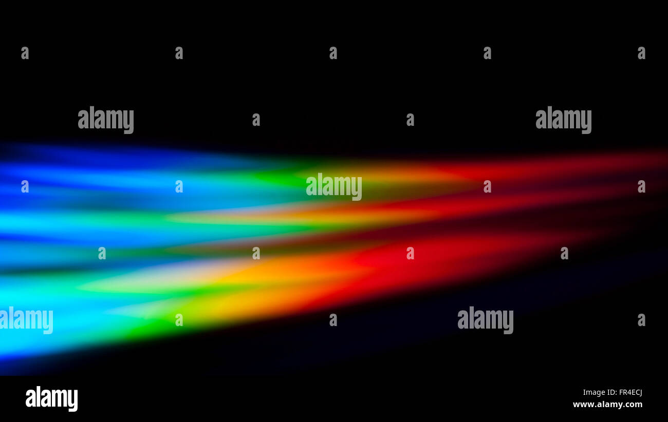 Lichtspektrum reflektiert Weg von einer dvd Stockfoto