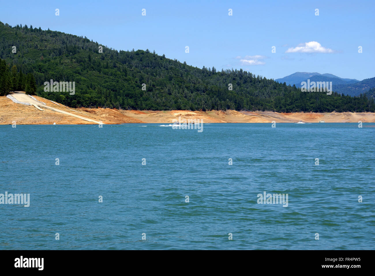 Lake Shasta, Shasta County, Kalifornien, USA, ein Wasser-Reservoir in Shasta-Dreiheit National Forest, gespeist von Shasta-Talsperre Stockfoto