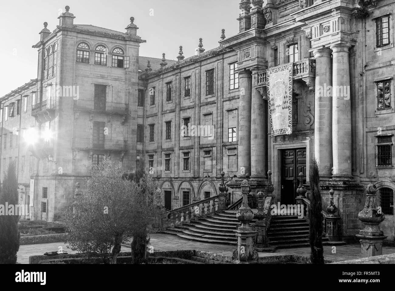 Kloster San Martiño Pinario, Plaza Inmaculada. Santiago De Compostela. Stockfoto