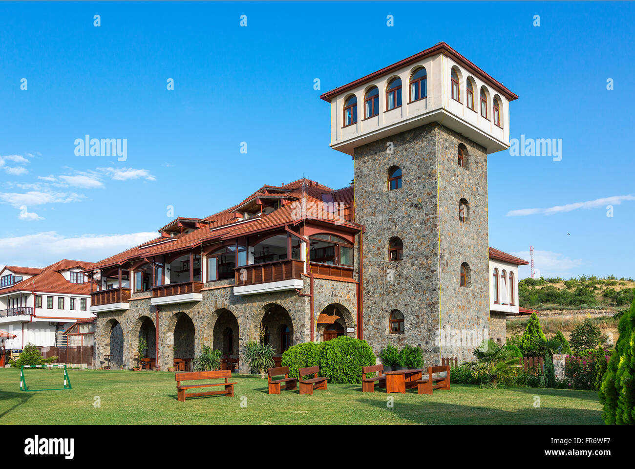 Republik Mazedonien, Weinregion Demir Kapija, Popova Kula-Weingut Stockfoto
