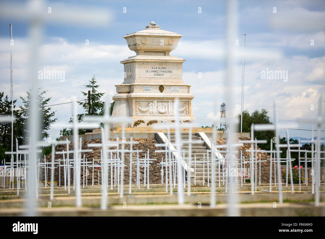 Republik von Mazedonien, Bitola, der französische Friedhof Stockfoto