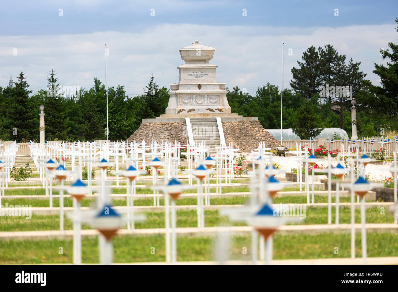 Republik von Mazedonien, Bitola, der französische Friedhof Stockfoto