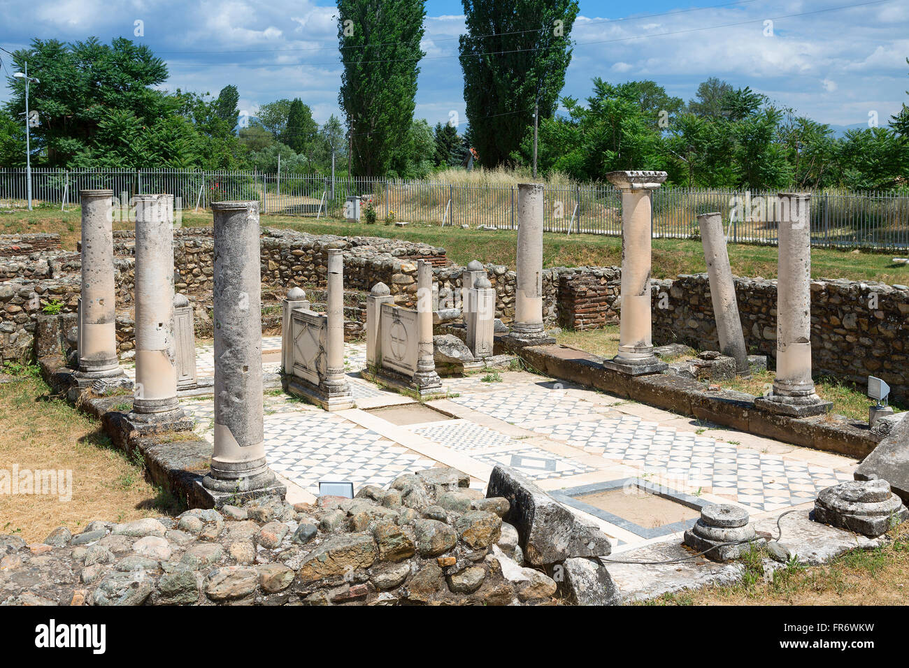 République de Macédoine, Bitola, À 2 km, Les Ruines d'Heraclea Lyncestis Fondée par Philippe de Macédoine au Milieu du IVe siècl Stockfoto