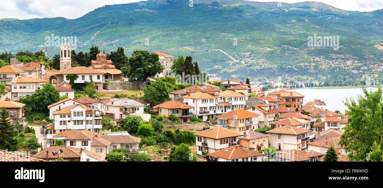 Republik von Mazedonien, Ohrid, Weltkulturerbe von UNESCO-Zentrum am See Stockfoto