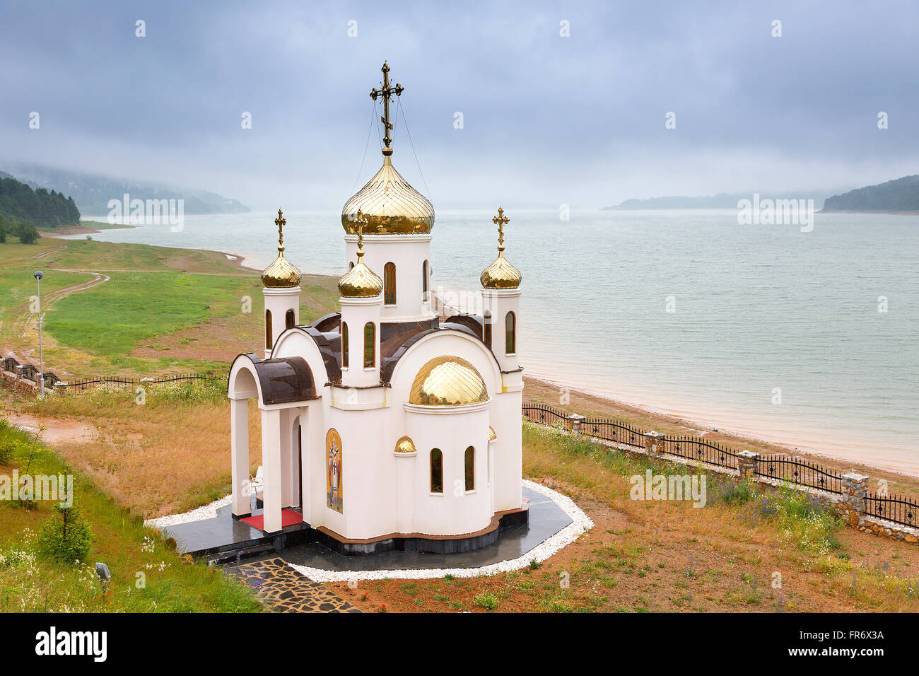 Republik Mazedonien, Mavrovo Nationalpark, Russische Kirche Stockfoto
