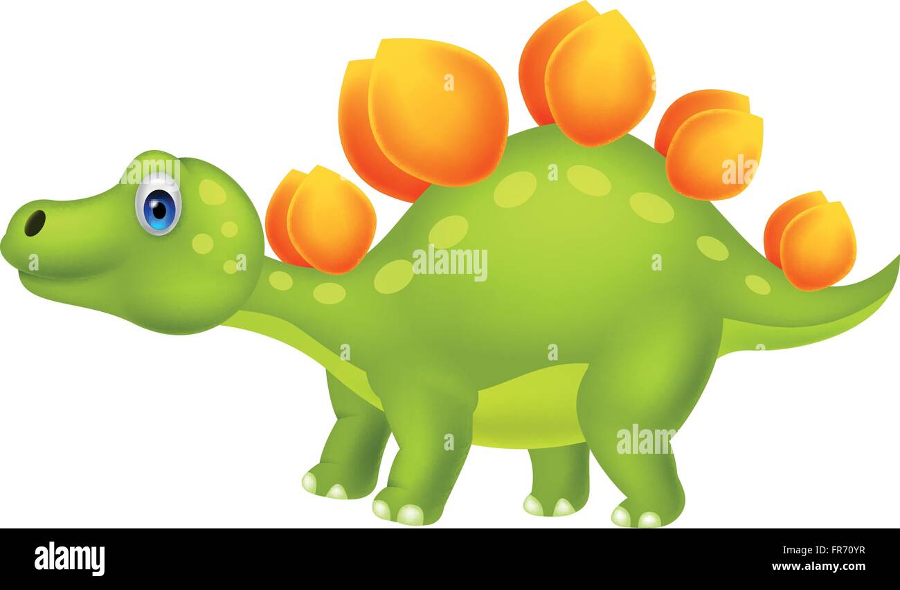 Cute stegosaurus Cartoon Stock Vektor