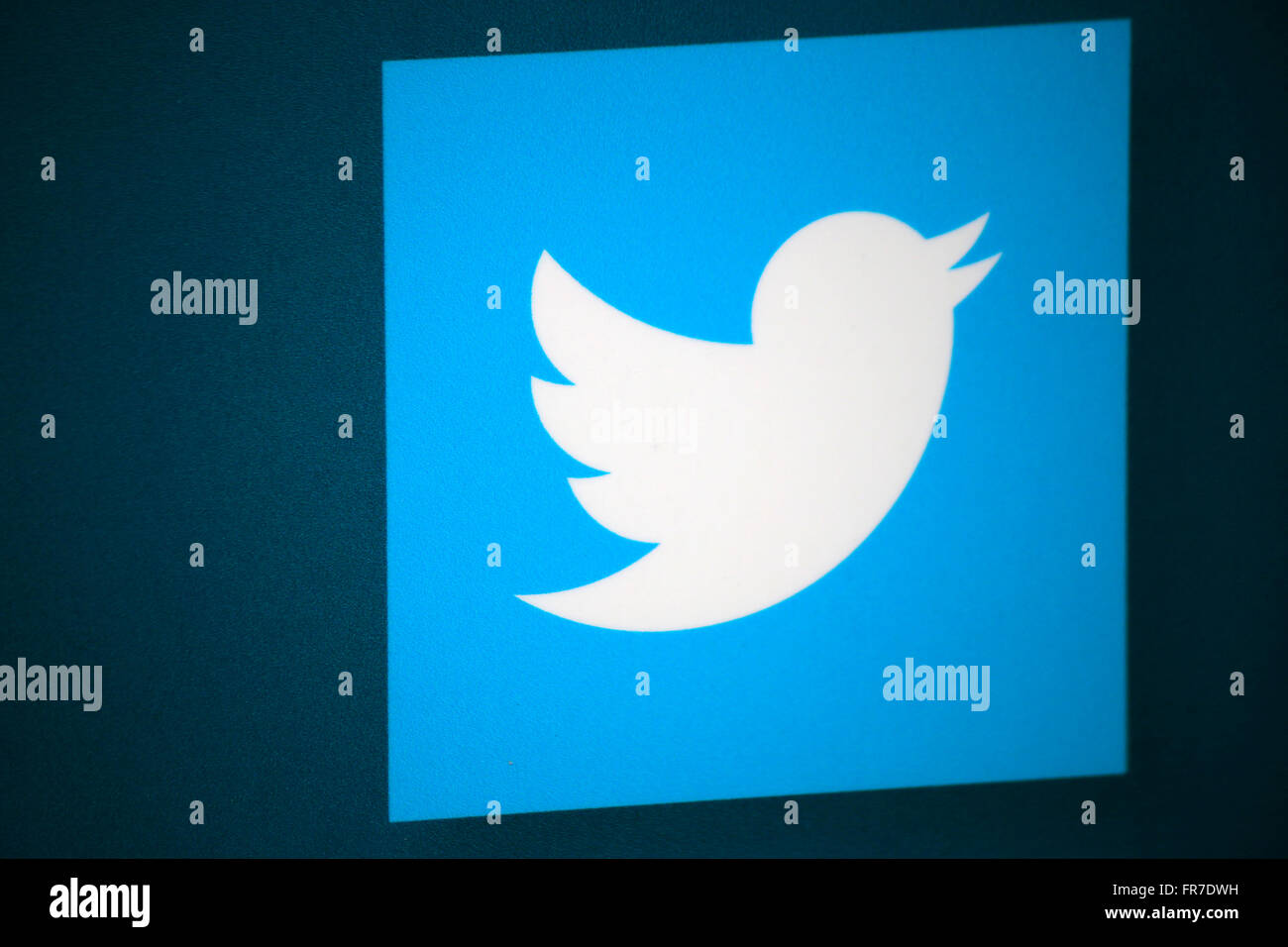 Das Logo der Marke "Twitter", Berlin. Stockfoto