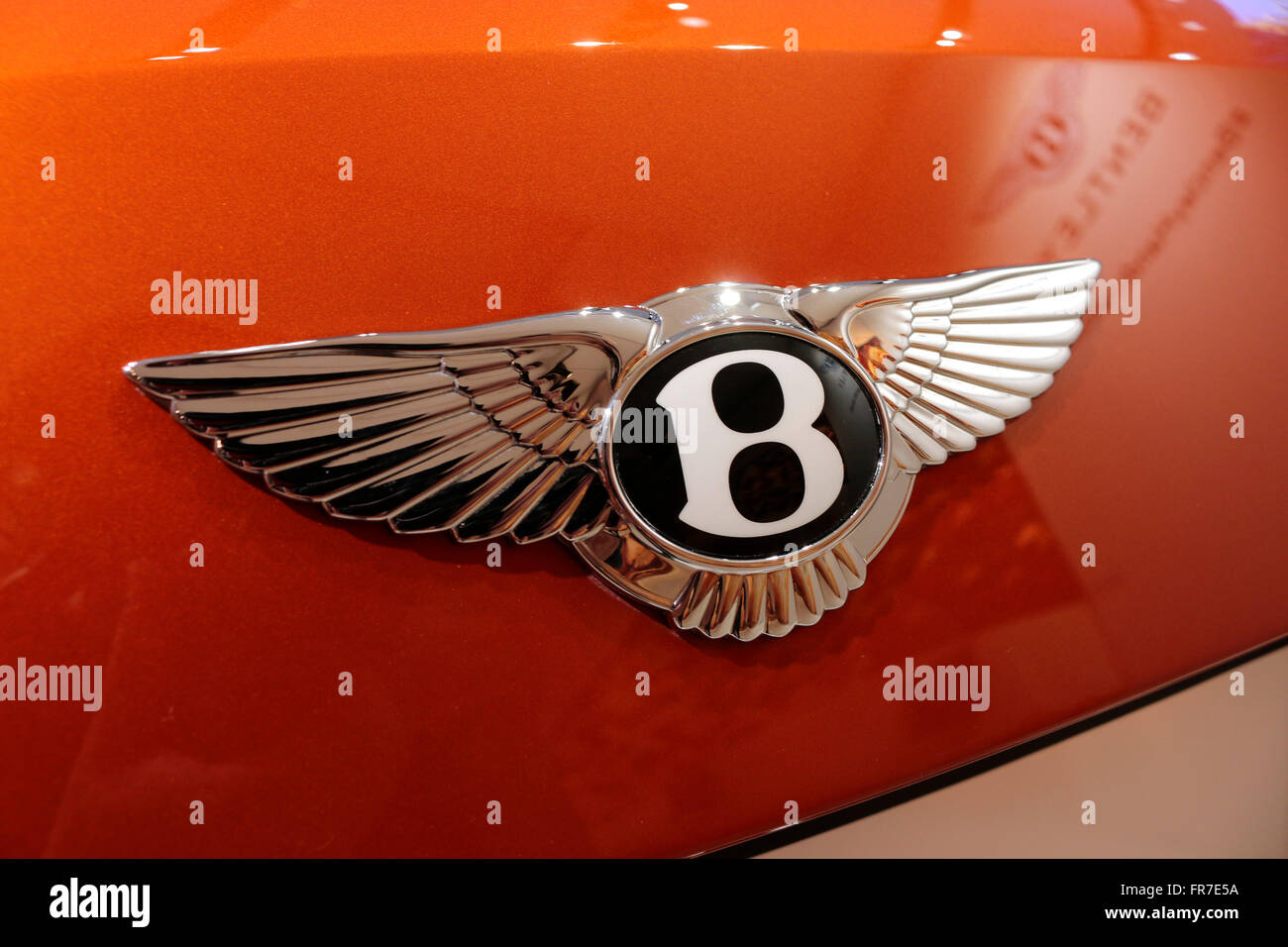 Das Logo der Marke "Bentley", Berlin. Stockfoto