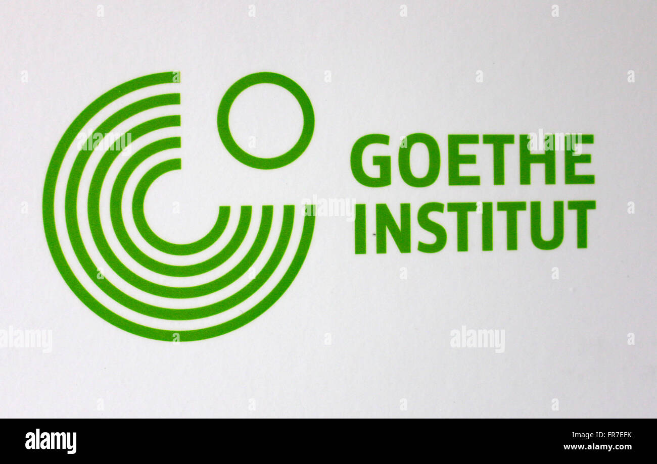 Das Logo des "Goethe-Institut", Berlin. Stockfoto