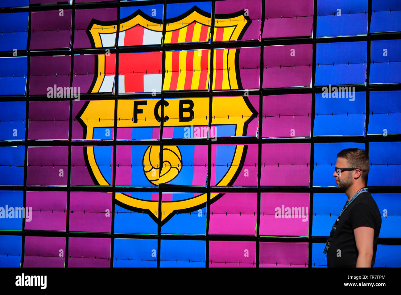 Das Logo des "FC Barcelona", Berlin. Stockfoto