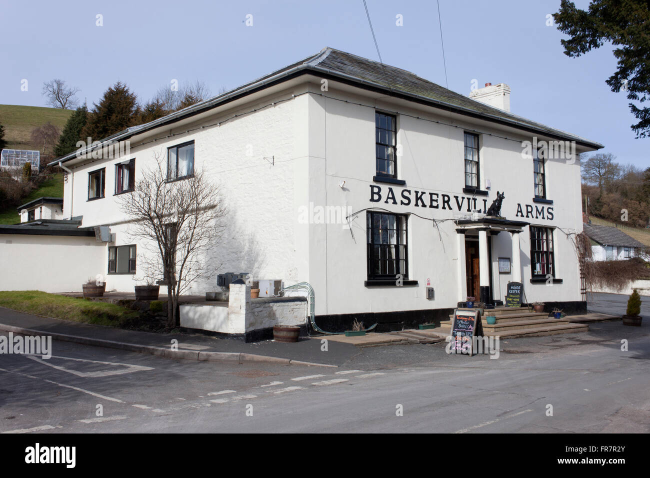 Baskerville Arme Wirtshaus in Clyro, Powys, Wales Stockfoto