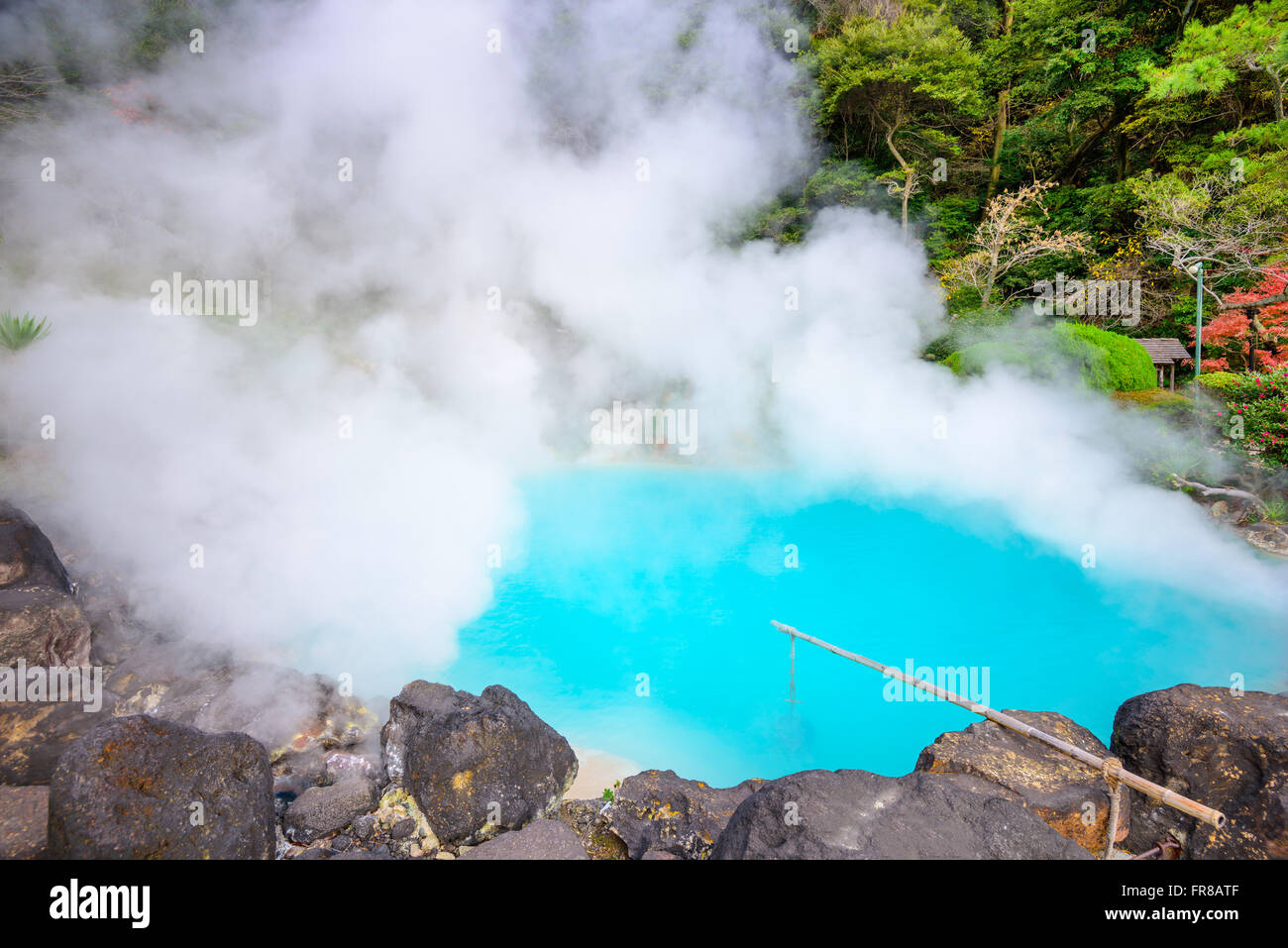 Beppu, Japan am Meer "Hölle" Sprudel. Stockfoto