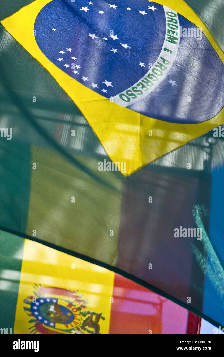 Flaggen der Länder des Mercosur Stockfoto