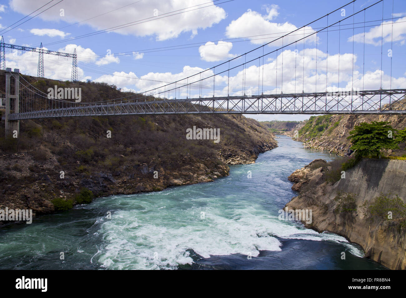 Brücke über den Rio Sao Francisco hydroelektrische Anlage in Paulo Afonso Stockfoto