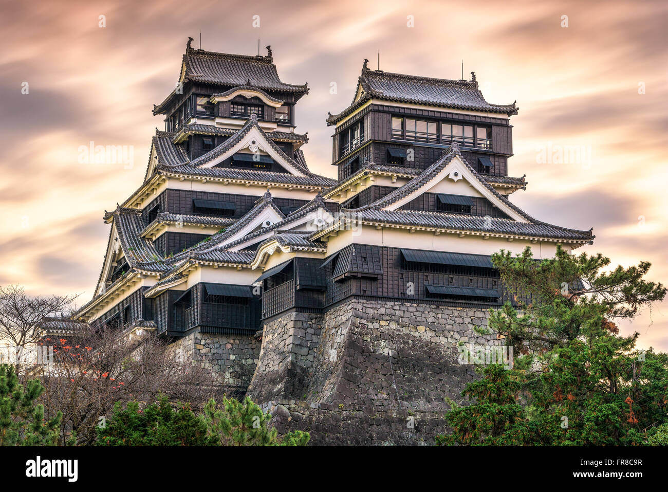 Kumamoto, Japan auf Burg Kumamoto. Stockfoto