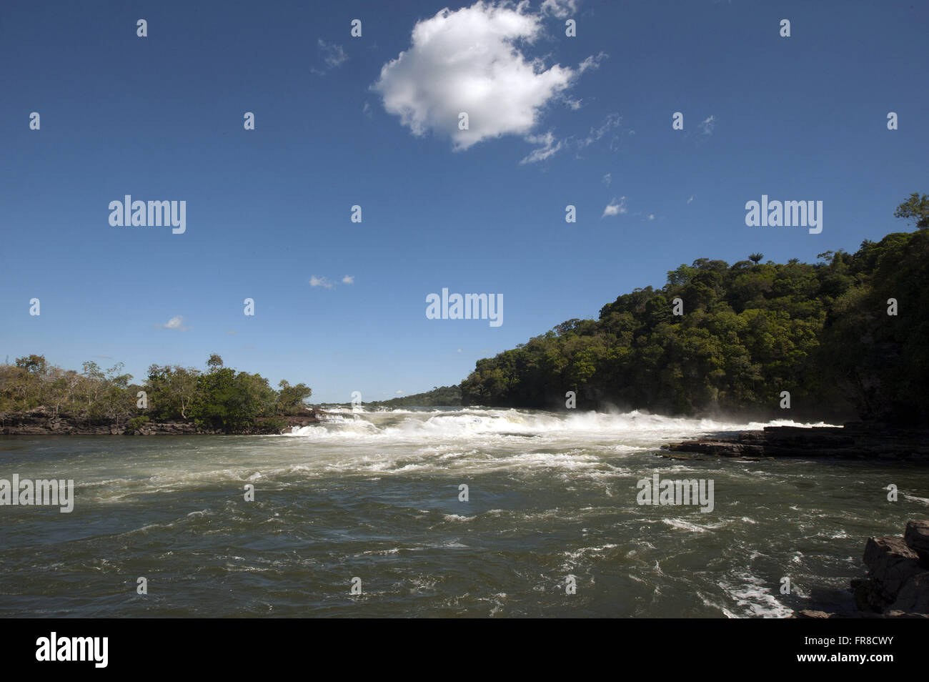 Salto São Simão Wasserfälle gebildet durch Flusses Juruena befindet sich im Juruena Nationalpark Stockfoto