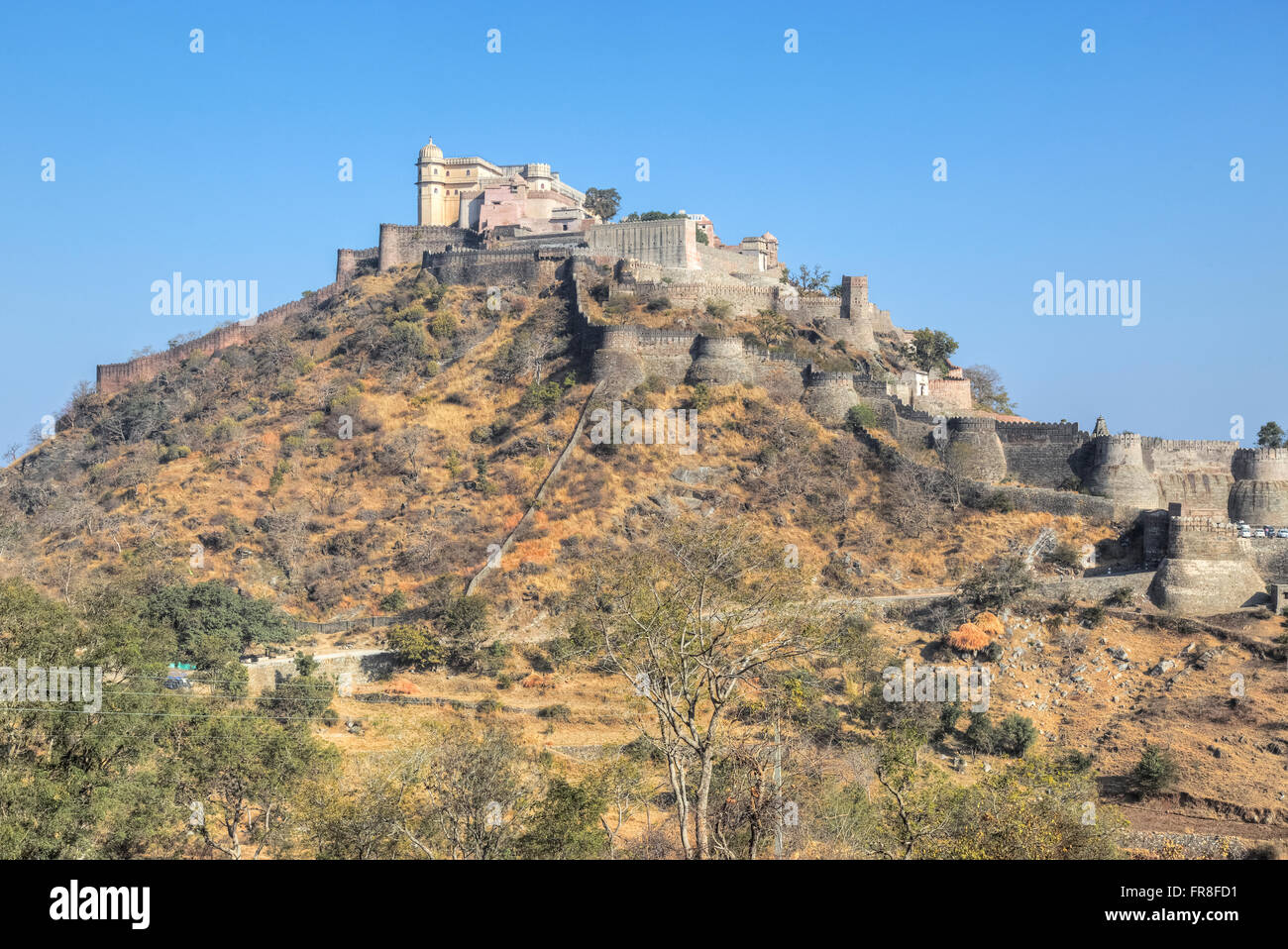 Kumbhalgarh Fort, Mewar, Rajsamand, Rajasthan, Indien, Asien Stockfoto