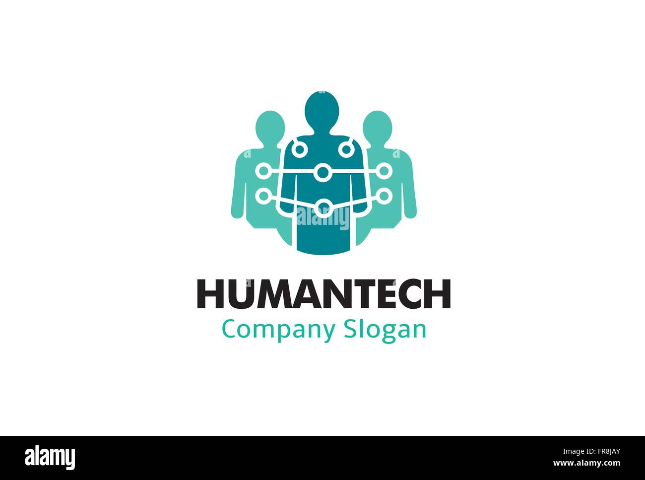 Menschlichen Tech Design Illustration Stock Vektor