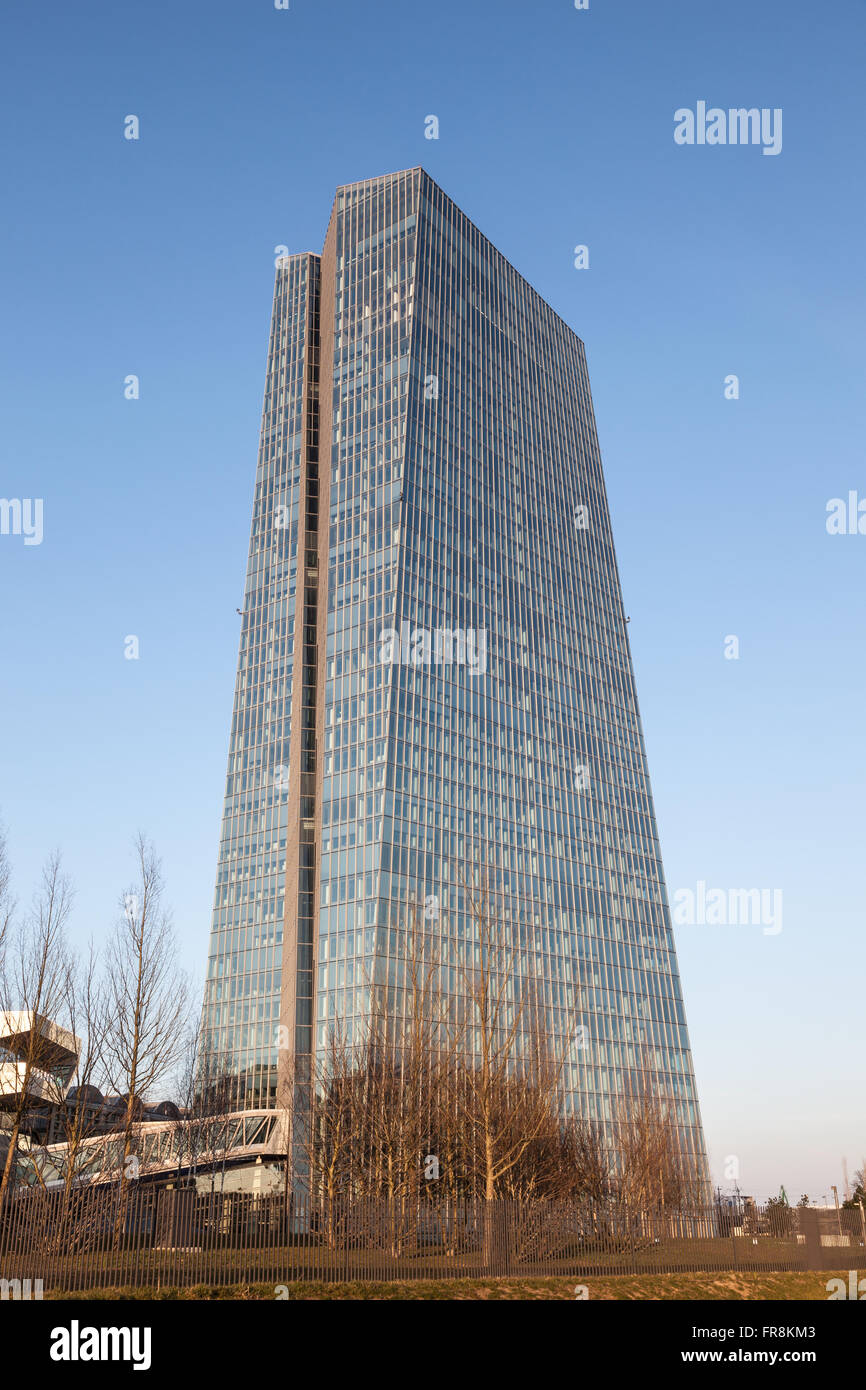 Die neue Europäische Zentralbank in Frankfurt am Main, Deutschland Stockfoto
