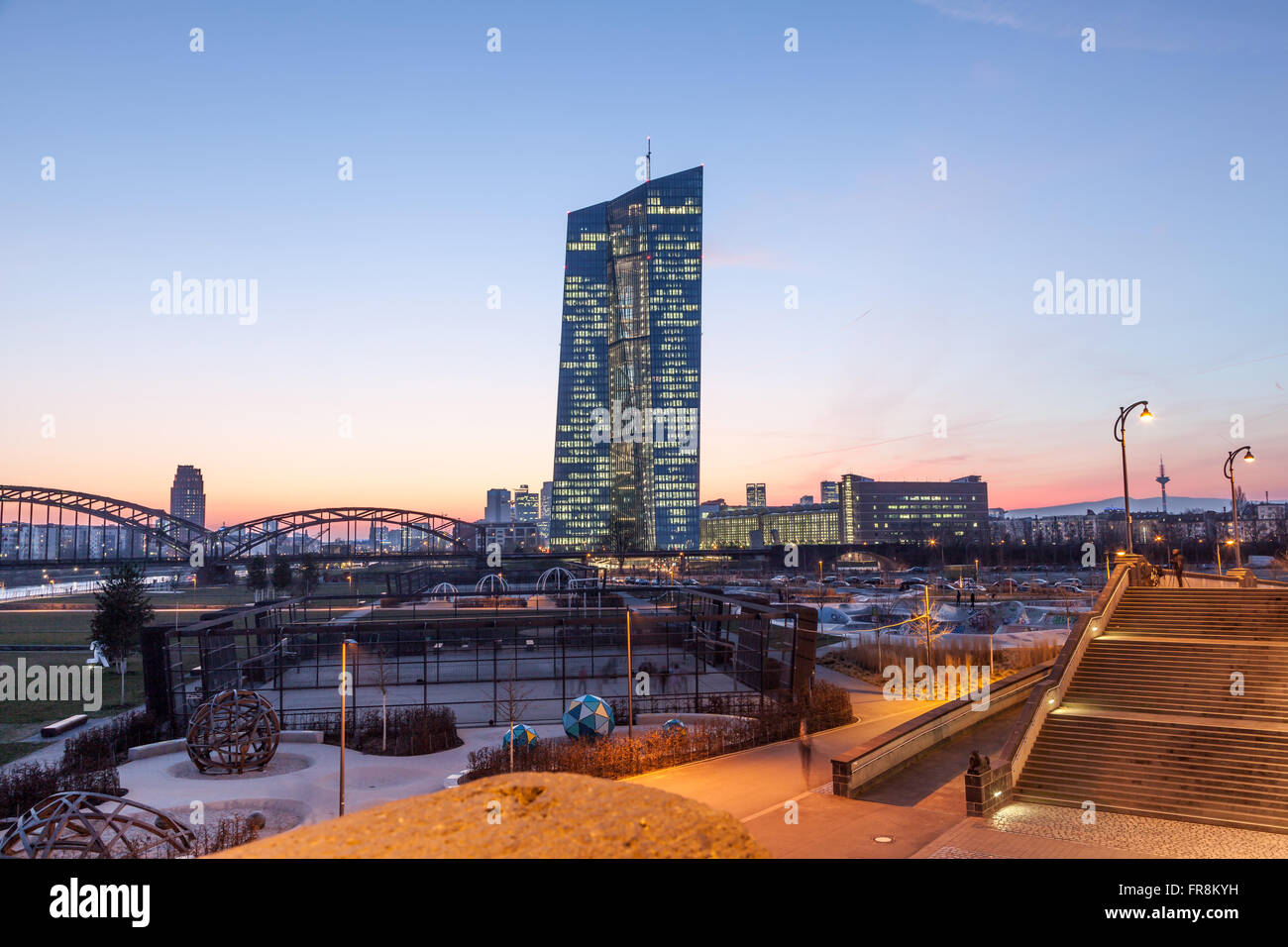 Europäische Zentralbank in Frankfurt Main, Deutschland Stockfoto