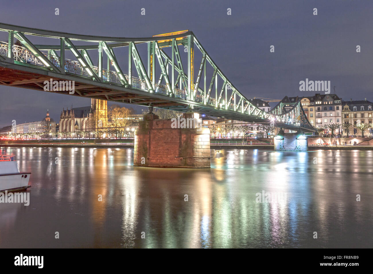 Alten Eisenbrücke in Frankfurt Main, Deutschland Stockfoto
