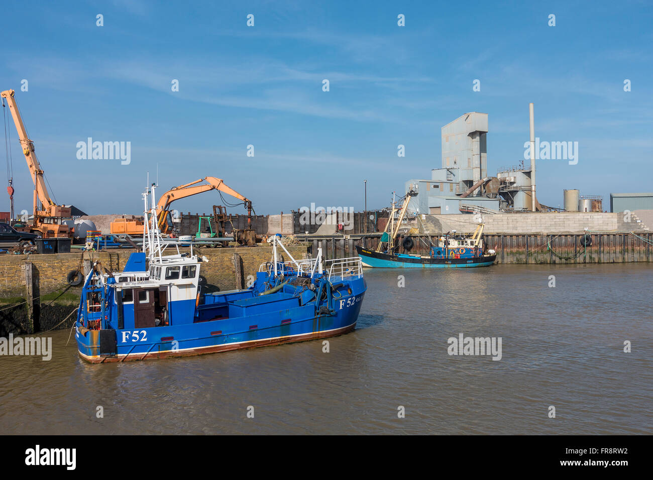 Angeln Boote Whitstable Hafen Kent England UK Stockfoto