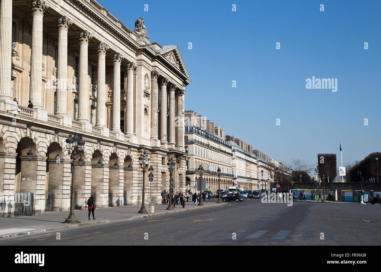 Place De La Concorde in Paris Frankreich im Winter Stockfoto