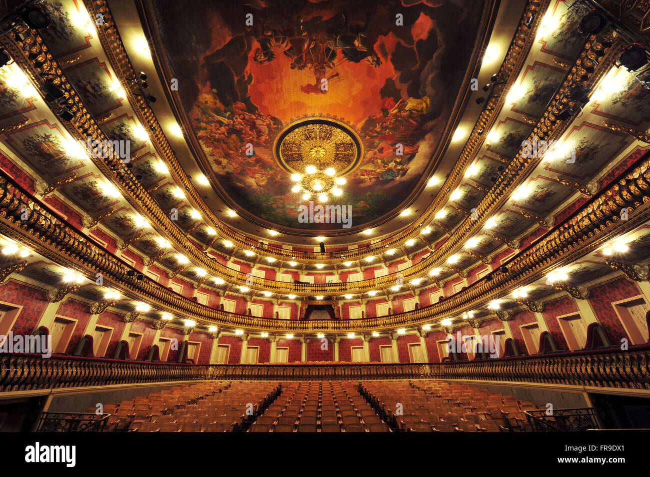 Innere des Teatro da Paz Stadt Belem - gebaut im Jahre 1878 Stockfoto