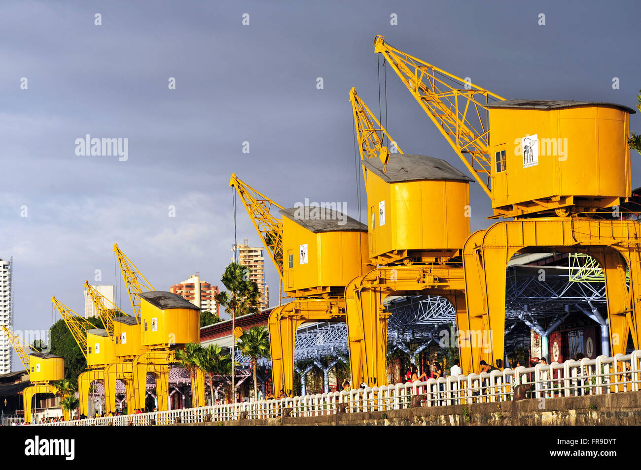 Dock-Station am Ufer der Bucht Guajara Stockfoto