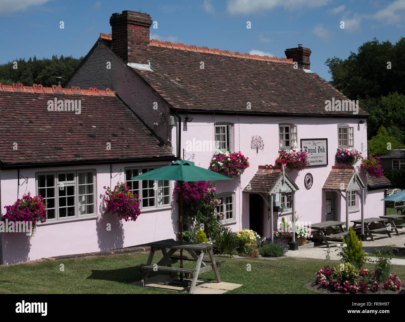 Die Royal Oak Pub, Hooksway Chilgrove, West Sussex, England. Stockfoto