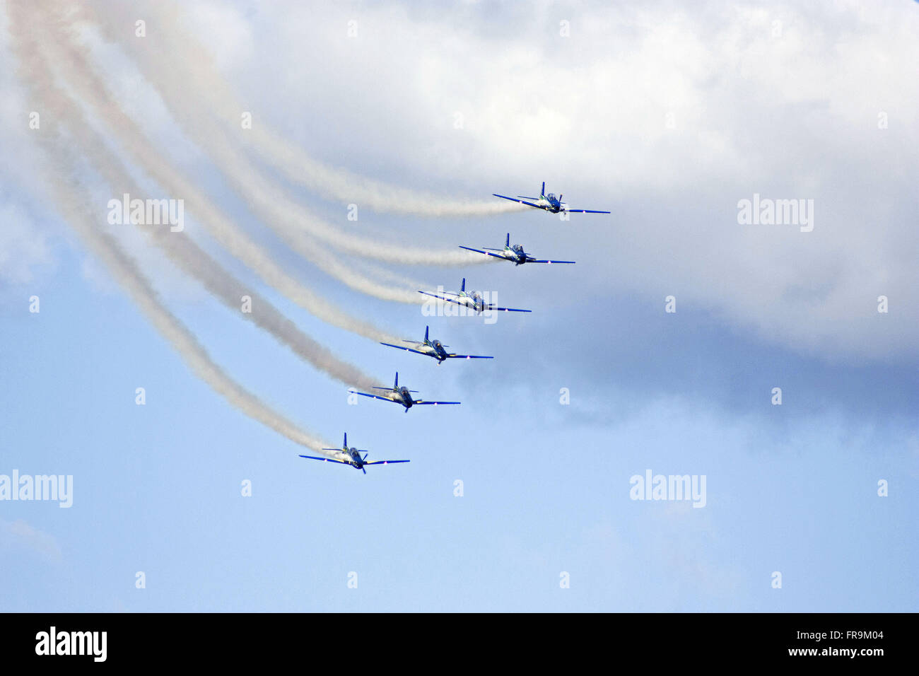 Präsentation der Rauchen Squadron Base Aerea de Santa Maria Stockfoto