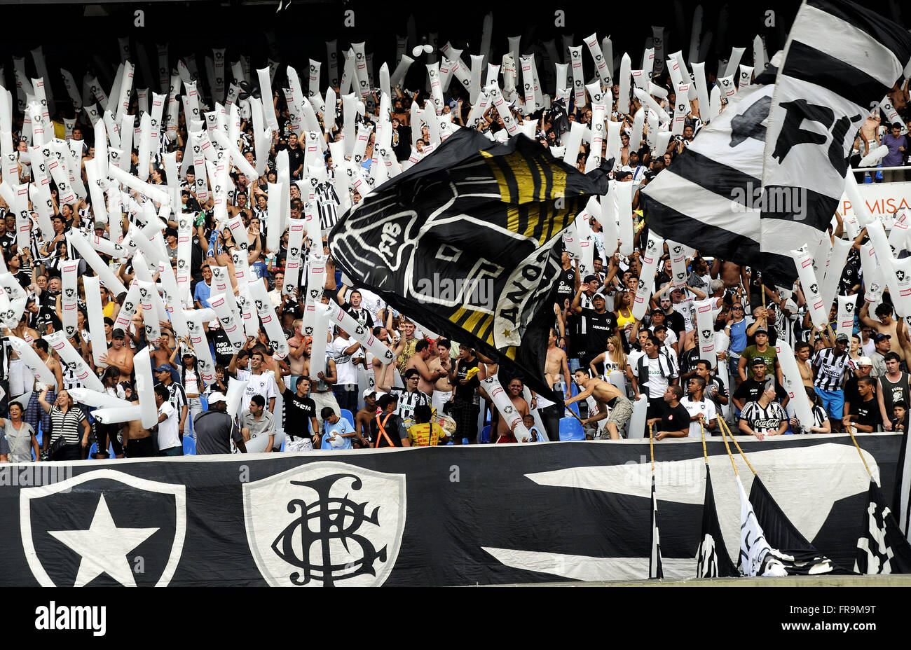 Torcida tun Botafogo im Estadio Olimpico Joao Havelange - Länderspiel Stockfoto